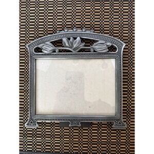 Vtg. Weston Gallery Reflection Pewter Metal Picture‎ Frame for 6.5X4.5 8X7